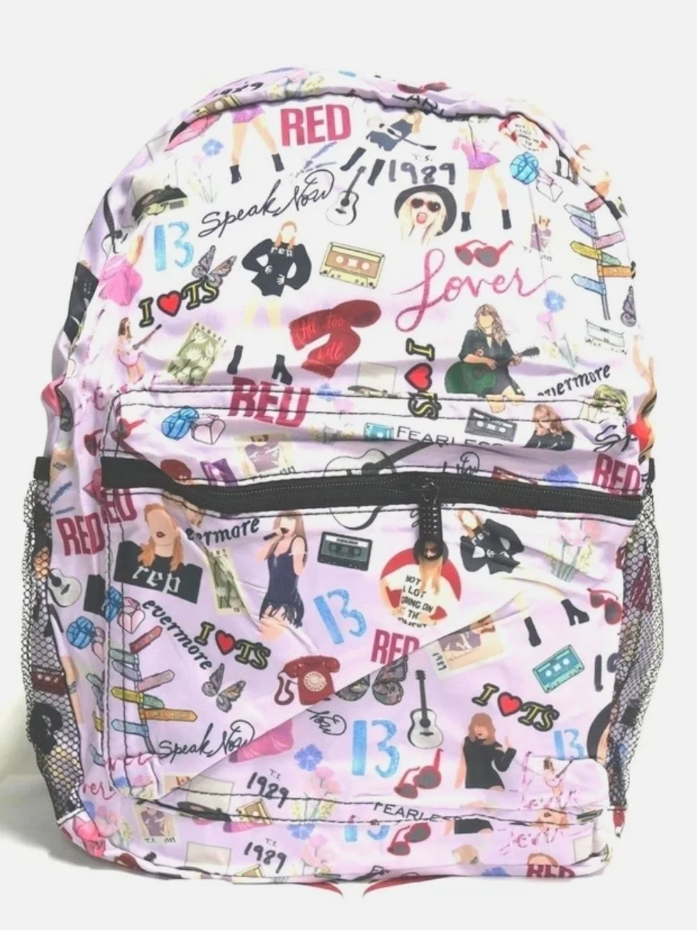 Taylor Swift Pink 'Red' Pattern Kids Backpack
